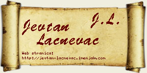 Jevtan Lačnevac vizit kartica